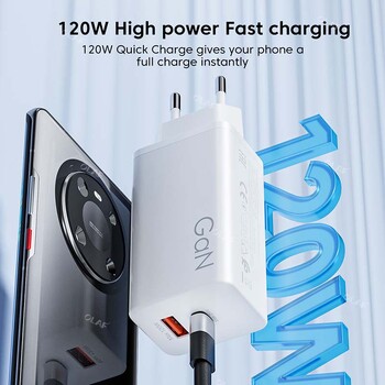 Φορτιστής 120w GaN USB C Fast Charging Quick Charge 5.0 USB Fast Charger Adapter for iPhone Xiaomi Samsung PD 25W Fast Charger