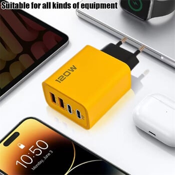 2 USB 2 Тип многопортово стенно зарядно устройство USB PD адаптер за Xiaomi iPhone 13 12 за зареждане на щепсел за мобилен телефон Samsung