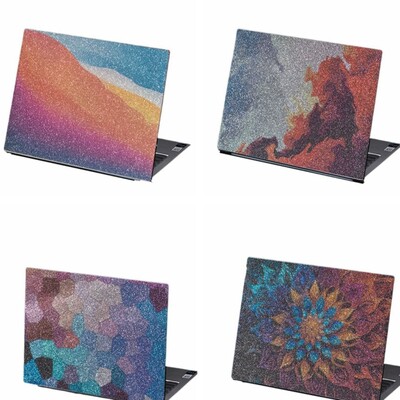 Viršelis Blizganti oda 16 colių nešiojamojo kompiuterio lipdukai Skins lipdukų tipas „pasidaryk pats“ nešiojamojo kompiuterio dekoras, skirtas „Macbook“ / HP / „Dell“ / „Lenovo“ / „Acer“