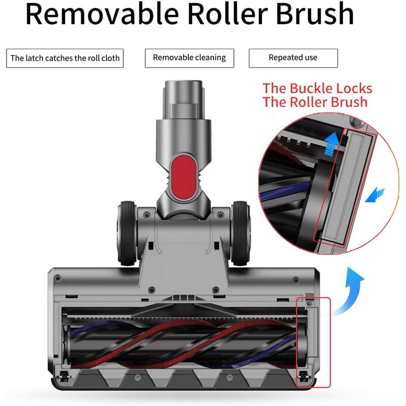 Glava za čišćenje s izravnim pogonom kompatibilna s Dyson V7 V8 V10 V11 V15 usisavačem za tepihe s kratkom dlakom i tvrde podove