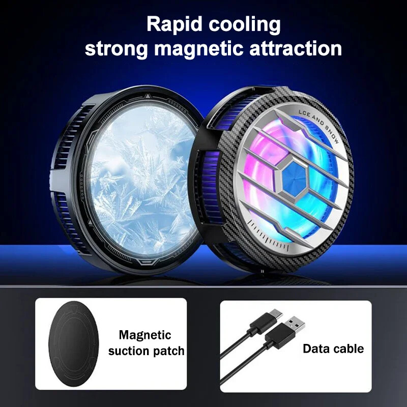 X80 Tablet Cooler Magnetic Semiconductor Fast Cooling Fan Radiator for iPad/Android/Laptop PUBG 2 Gear Adjustable Cool Heat Sink