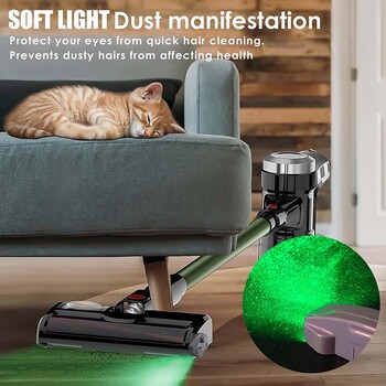 Ηλεκτρική σκούπα Laser Light Dust Display Lamp LED Clean Up Dust Pet Hair Ηλεκτρική σκούπα Αξεσουάρ για το σπίτι κατοικίδιων ζώων