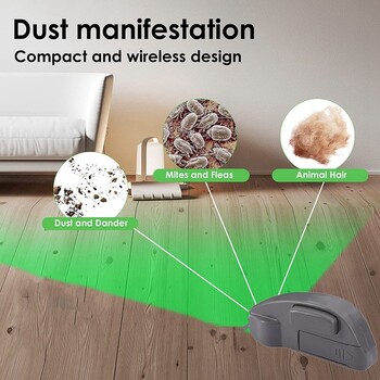 Ηλεκτρική σκούπα Laser Light Dust Display Lamp LED Clean Up Dust Pet Hair Ηλεκτρική σκούπα Αξεσουάρ για το σπίτι κατοικίδιων ζώων