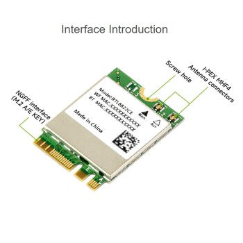 RTL8822CE Безжична мрежова карта Dual-Band 2.4G/5G M.2 A/E Key Wifi Card Поддръжка на Bluetooth 5.0 Лаптоп Win10/11 Linux