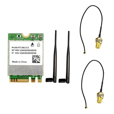 RTL8822CE traadita võrgukaart kaheribaline 2.4G/5G M.2 A/E võtmega WiFi-kaart Bluetooth 5.0 tugi sülearvuti Win10/11 Linux