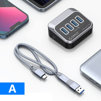 ORICO USB 3.2 Hub Splitter Tip C Adaptor Comutator Stație de andocare Multi USB 3.0 Porturi Plug Cititor de carduri SD pentru Surface Macbook Laptop