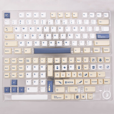 1 sada klávesov XDA GMK sojové mlieko, 144 klávesov, PBT sublimácia farbiva pre spínače Cherry Gatrron MX, mechanická klávesnica XDA