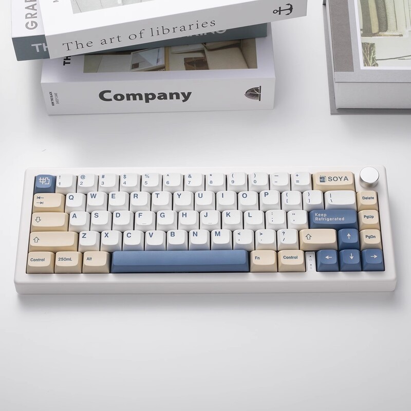 1 sada klávesov XDA GMK sojové mlieko, 144 klávesov, PBT sublimácia farbiva pre spínače Cherry Gatrron MX, mechanická klávesnica XDA