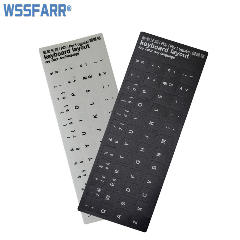 Portugalijos klaviatūros etiketės lipdukas, Ekologiški plastikiniai portugališki klaviatūros lipdukai, skirti nešiojamam kompiuteriui / kompiuteriui
