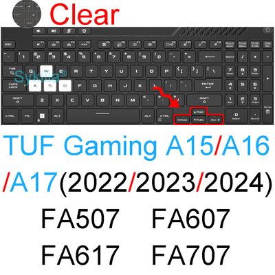Tastatūras vāciņš ASUS TUF Gaming A15 A16 A17 Dash F15 F16 F17 FA507 FA607 FX507 FX607 FA707 Silikona aizsargplēves apvalks 15 16