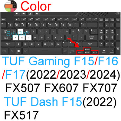 Tastatūras vāciņš ASUS TUF Gaming A15 A16 A17 Dash F15 F16 F17 FA507 FA607 FX507 FX607 FA707 Silikona aizsargplēves apvalks 15 16