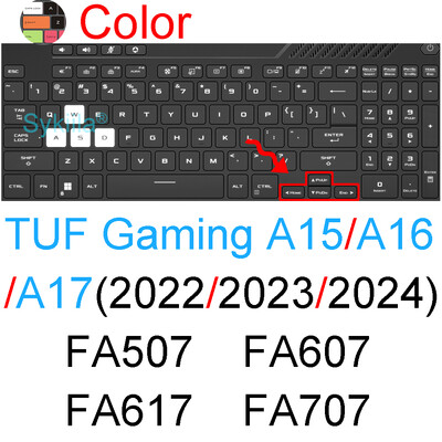 Tastatūras vāciņš ASUS TUF Gaming A15 A16 A17 Dash F15 F16 F17 FA507 FA607 FX507 FX607 FA707 Silikona aizsargplēves apvalks 15 16