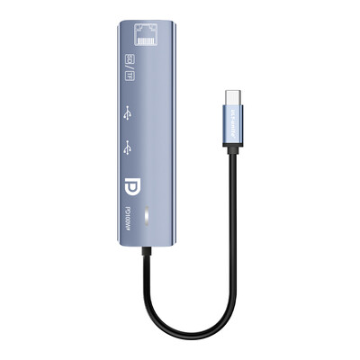 Τύπος C HUB με Displayport, PD100W, Ethernet, 2 θύρες USB, SD/TF Multiport 7-σε-1 USB σε DP Docking Station Adapter