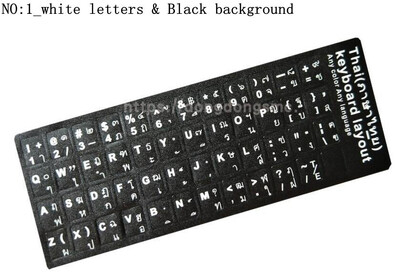Nálepka s thajskou klávesnicou, ekologické plastové nálepky s thajskou klávesnicou pre notebook/počítač