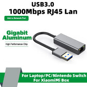 1000Mbps USB Gigabitna žičana mrežna kartica USB 3.0 na RJ45 Ethernet Lan adapter za prijenosno računalo MacBook Xiaomi Mi Box Nintendo Switch