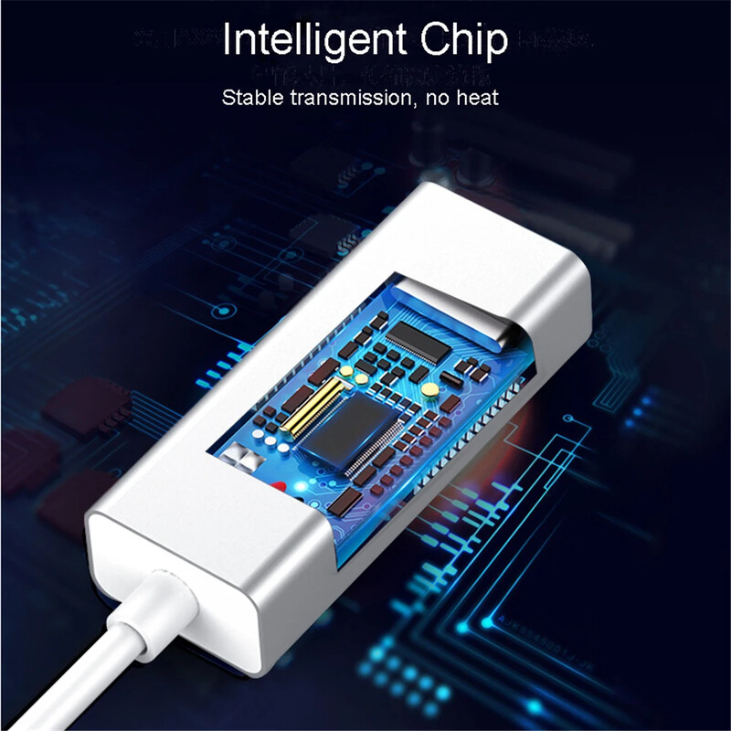 1000 Mbps USB Gigabito laidinio tinklo plokštė USB 3.0–RJ45 Ethernet Lan Adapteris nešiojamajam kompiuteriui MacBook Xiaomi Mi Box Nintendo Switch