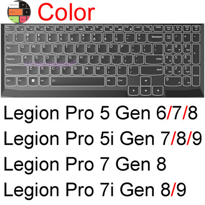 Billentyűzet borító Lenovo Legion 5 7 Pro 9i Slim 7i 5i Gaming 15 16 17 14 Gen 9 8 7 6 5 R720 Y545 szilikonvédő bőrtokhoz