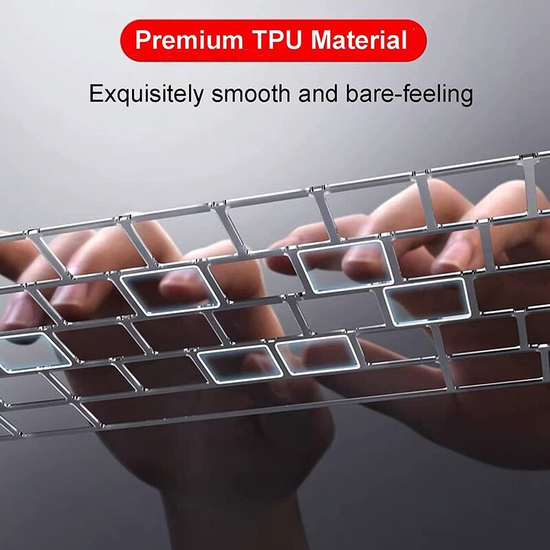 Puha átlátszó vízálló ultra vékony bőrű billentyűzetvédő fólia TPU MacBook Pro 14 16 hüvelykes M1 Max 2021 A2442 A2485 számítógéphez