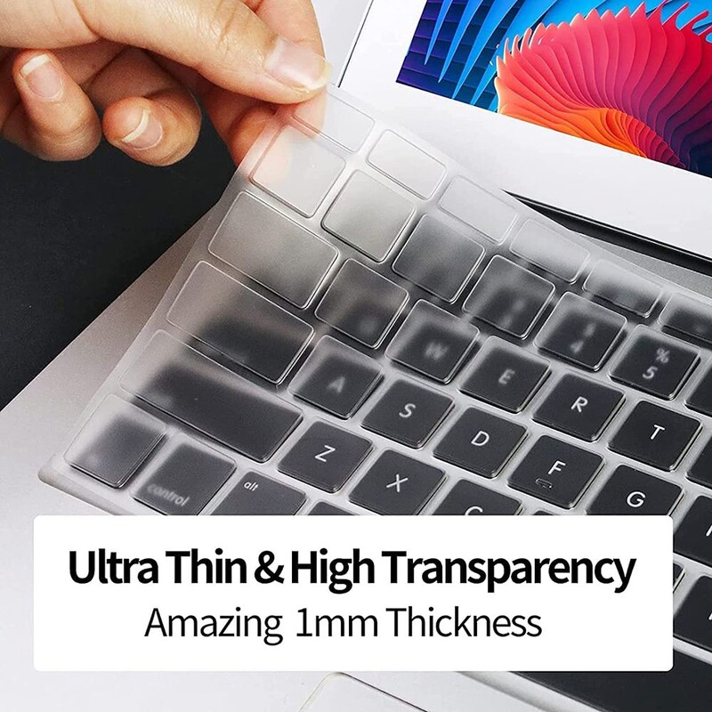 Puha átlátszó vízálló ultra vékony bőrű billentyűzetvédő fólia TPU MacBook Pro 14 16 hüvelykes M1 Max 2021 A2442 A2485 számítógéphez