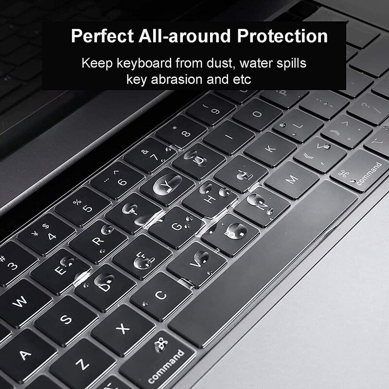 Puha átlátszó vízálló ultra vékony bőrű billentyűzetvédő fólia TPU MacBook Pro 14 16 hüvelykes M1 Max 2021 A2442 A2485 számítógéphez