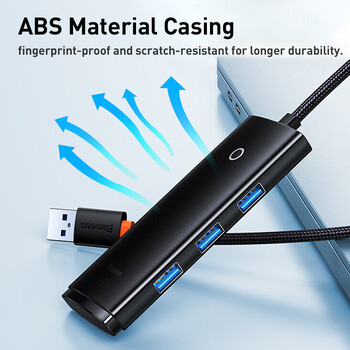 Адаптер Baseus USB HUB 4 в 1 USB Type C към USB 3.0 HUB Сплитер Адаптер за MacBook Pro Air Huawei Mate 30 Docking Station HUB