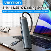 Εξαερισμός USB C HUB 4K60Hz Τύπος C σε HDMI RJ45 PD 100W Προσαρμογέας για Macbook iPad Pro Air M2 M1 Αξεσουάρ υπολογιστή Sumsang USB 3.0 HUB