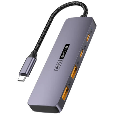Yucun 10Gbps USB C HUB Nagy sebességű USB elosztó iPhone 15 Sumsang laptopokhoz PC-tartozékok Macbook pro USB Type-C 3.2 HUB