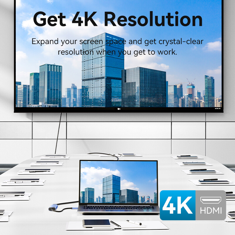 Vention USB C HUB Type-C – HDMI2.0 adapter 4K30Hz USB 3.0 HUB PD100W dokkolóelosztó MacBook iPad Pro Airhez Huawei USB HUB