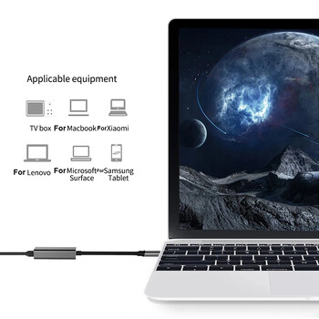 USB 3.0 към Ethernet мрежова карта Алуминиев Gigabit Type-C адаптер за лаптоп MacBook Pro 1000/100Mbps USB C Lan RJ45 адаптер