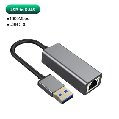 Adaptor din aluminiu Gigabit tip C pentru placă de rețea USB 3.0 la Ethernet pentru laptop MacBook Pro 1000/100Mbps Adaptor USB C Lan RJ45
