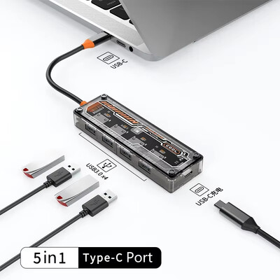 Basix USB C HUB 4K 60Hz Τύπος C σε HD-MI DP VGA Gigabit Ethernet USB 3.0 PD 100W Προσαρμογέας για αξεσουάρ υπολογιστή Macbook Air Pro M2 M1