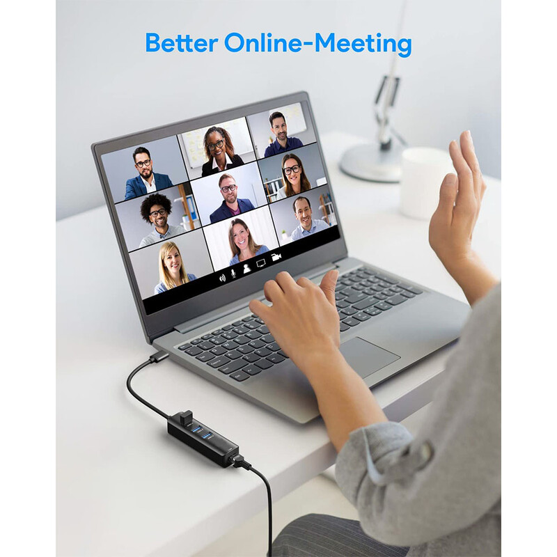 USB C į Ethernet USB 3.0 į RJ45 100/1000 Gigabit Ethernet tinklo adapteris, skirtas Macbook Xiaomi PS5 televizoriui LAN laidinio konverterio kabelis