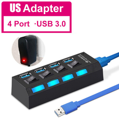 Hub USB 3 0 5 Gbps Port USB de mare viteză HUB Splitter USB Adaptor de alimentare 4/7 Usb Multi Port Multiple Expander Switch pentru PC Laptop