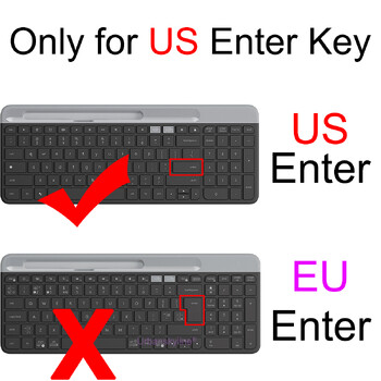 Капак на клавиатурата K580 за Logitech K580 k585 K470 MK470 за Logi Set Прозрачен силиконов протектор Skin Case Филмови аксесоари