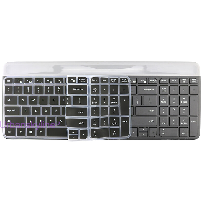 Capac pentru tastatură K580 pentru Logitech K580 k585 K470 MK470 pentru Logi Set Protector din silicon transparent Carcasa de piele Accesorii pentru film
