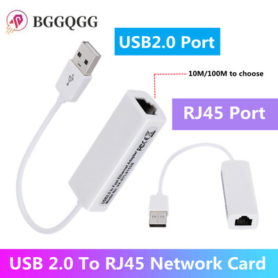 Преносим USB 2.0 към RJ45 мрежова карта 10/100Mbps USB към RJ45 Ethernet Lan адаптер за PC лаптоп Windows XP 7 8