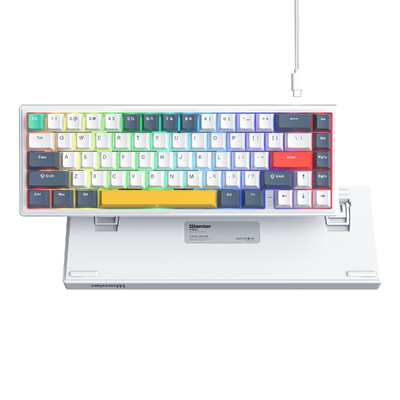 WOMIERI juhtmega mehaaniline mänguklaviatuur POM lineaarsete lülititega Kuumalt vahetatav eemaldatav tihendiga kinnitatav klaviatuur Macile/Winile