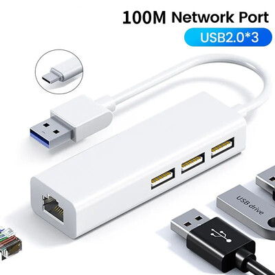 USB tipa C līdz RJ45 Lan tīkla kartes Ethernet kartes centrmezgla sadalītāja adapteris 10 GBit/s priekš MacBook Xiaomi Samsung Windows Huawei PC