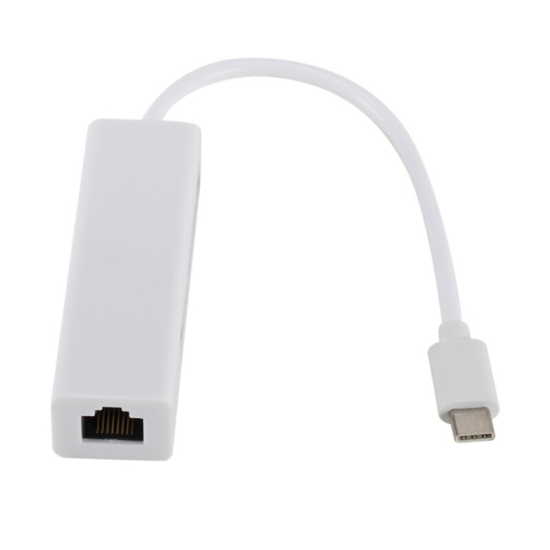 USB 3.1 C TIPA HUB — Ethernet tīkla LAN adapteris 100 Mbps RJ45 USB-C ar 3 portiem USB HUB sadalītāju MacBook Pro klēpjdatoram