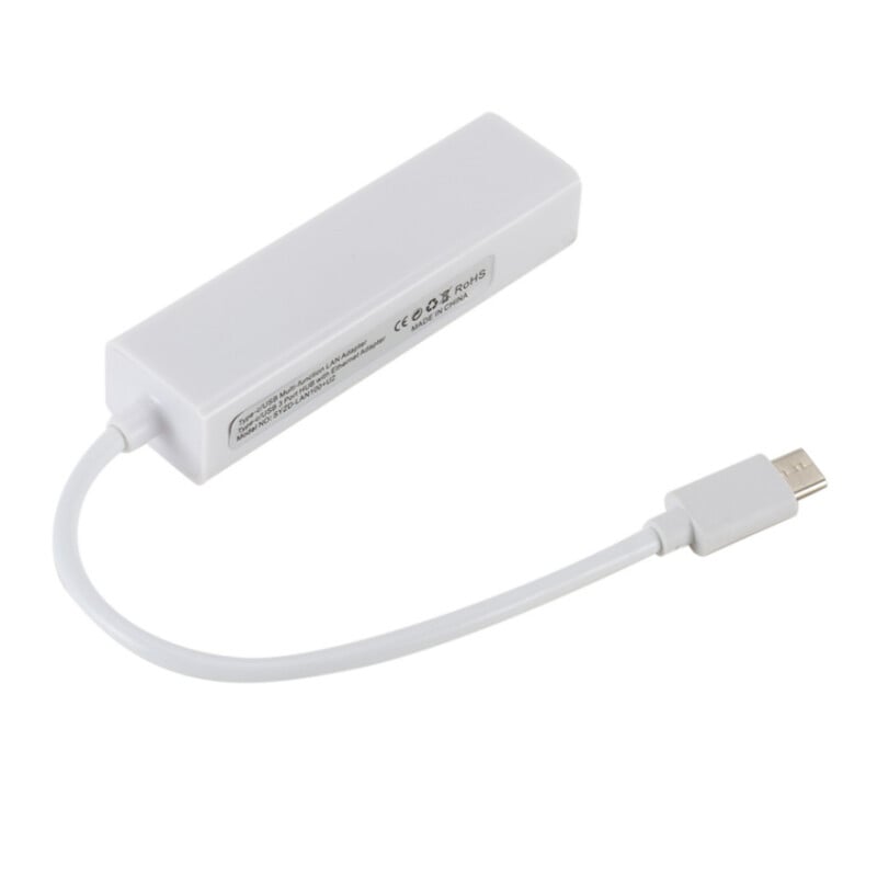 USB 3.1 C TIPA HUB — Ethernet tīkla LAN adapteris 100 Mbps RJ45 USB-C ar 3 portiem USB HUB sadalītāju MacBook Pro klēpjdatoram