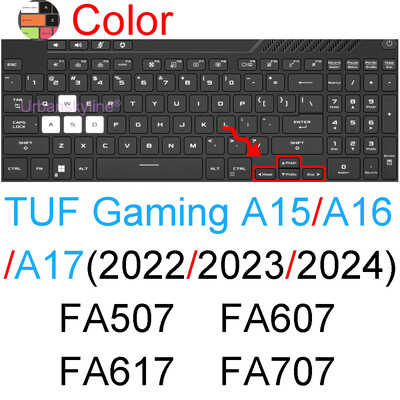 Poklopac tipkovnice za ASUS TUF Dash F15 F16 F17 FX507 FX607 Gaming A15 A16 A17 FA507 FA607 Silikonska zaštitna maska za kožu 2024 2023