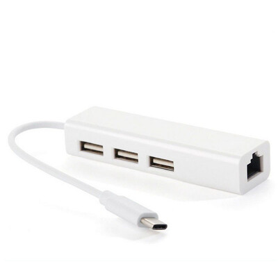 3 USB 2.0 portu centrmezgls ar USB Ethernet RJ45 LAN adapteri klēpjdatora Ethernet dokstacijas tīkla paplašinātājs operētājsistēmai Mac IOS Android PC Chromebook
