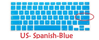 Silikónový kryt klávesnice pre Macbook Air Pro Retina 13 15, španielska klávesnica, EU/US, A1466, A1278, A1286, A1398