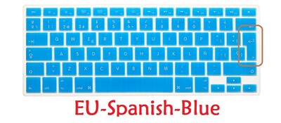 Silikónový kryt klávesnice pre Macbook Air Pro Retina 13 15, španielska klávesnica, EU/US, A1466, A1278, A1286, A1398