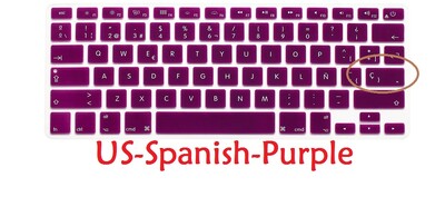 Silikónový kryt klávesnice pre Macbook Air Pro Retina 13 15, španielska klávesnica, EU/US, A1466, A1278, A1286, A1398