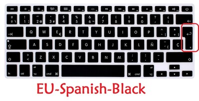 Silikónový kryt klávesnice pre Macbook Air Pro Retina 13 15, španielska klávesnica, EU/US, A1466, A1278, A1286, A1398