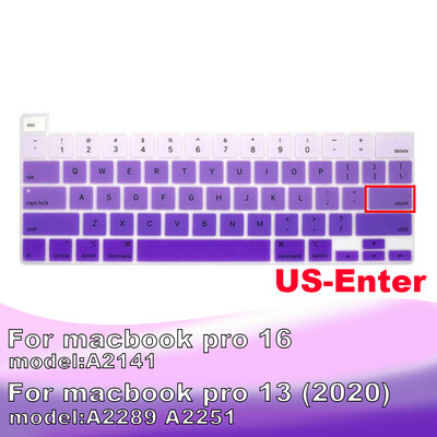 naljepnica za prijenosno računalo za macbook pro13 2020 A2289 A2251 poklopac tipkovnice Zaštitna folija za prijenosno računalo pro16 A2141 silikonska torbica za tipkovnicu US/EU