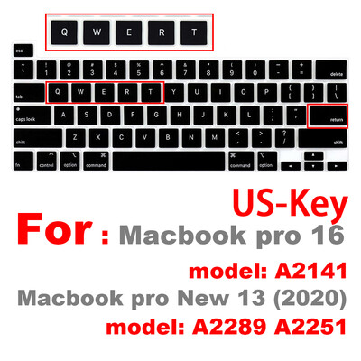 naljepnica za prijenosno računalo za macbook pro13 2020 A2289 A2251 poklopac tipkovnice Zaštitna folija za prijenosno računalo pro16 A2141 silikonska torbica za tipkovnicu US/EU