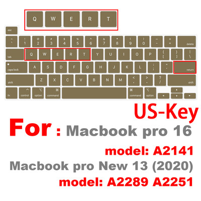 naljepnica za prijenosno računalo za macbook pro13 2020 A2289 A2251 poklopac tipkovnice Zaštitna folija za prijenosno računalo pro16 A2141 silikonska torbica za tipkovnicu US/EU
