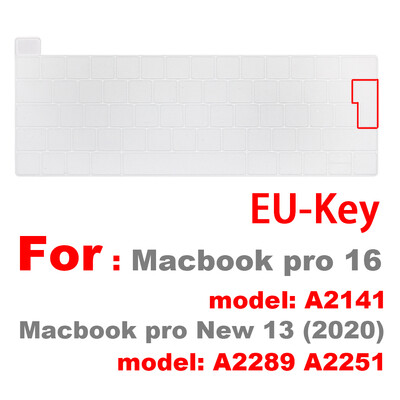 naljepnica za prijenosno računalo za macbook pro13 2020 A2289 A2251 poklopac tipkovnice Zaštitna folija za prijenosno računalo pro16 A2141 silikonska torbica za tipkovnicu US/EU